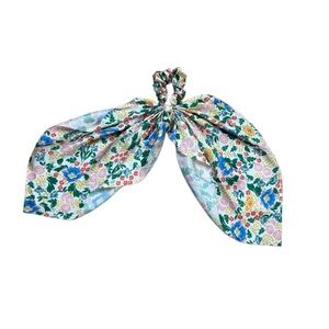 Floral Satin Hair scrunchie scarf combo